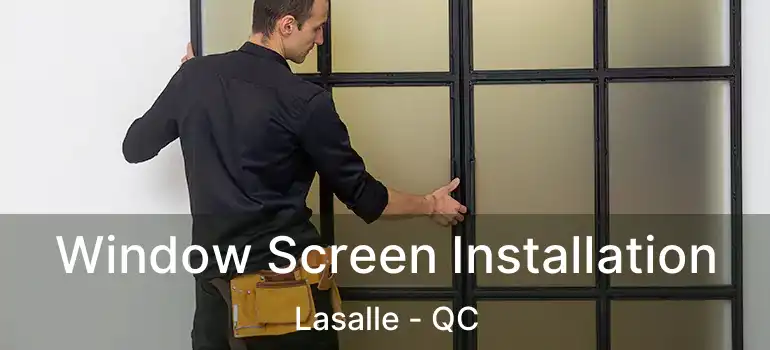  Window Screen Installation Lasalle - QC