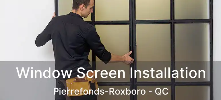  Window Screen Installation Pierrefonds-Roxboro - QC
