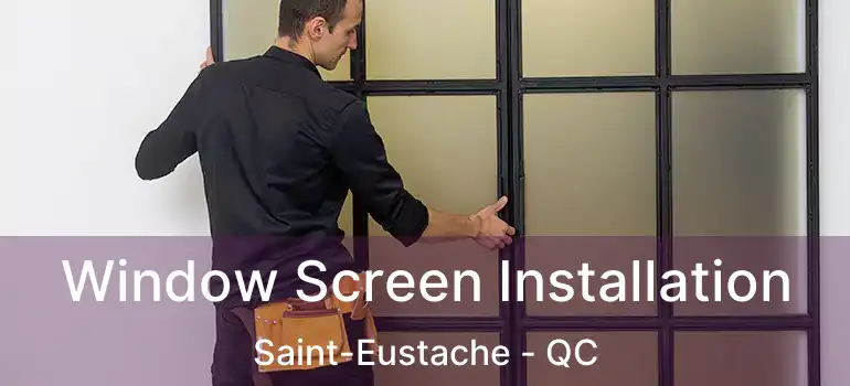  Window Screen Installation Saint-Eustache - QC