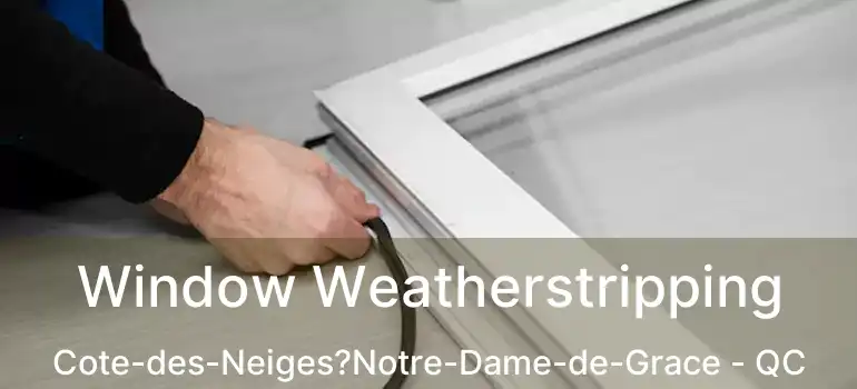  Window Weatherstripping Cote-des-Neiges?Notre-Dame-de-Grace - QC